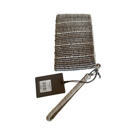 NWT Tommy Bahama Cristo Stripe Wristlet Beaded Clutch - Picture 5 of 5
